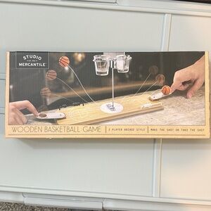 Wooden Tabletop Basketball Drinking Game